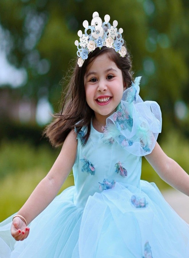 Jissoo Snowflake Ice Queen Crown - 3rd Birthday Tiara, Snow Queen Tiara Alice Band Headband, Party Props, Girl Gifts, Small, Frozen-3 - Image 4